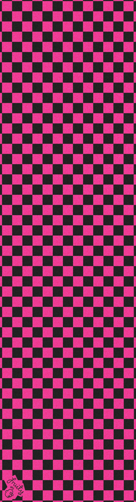 Grip Tape Sheet - Pink & Black CHECKERS