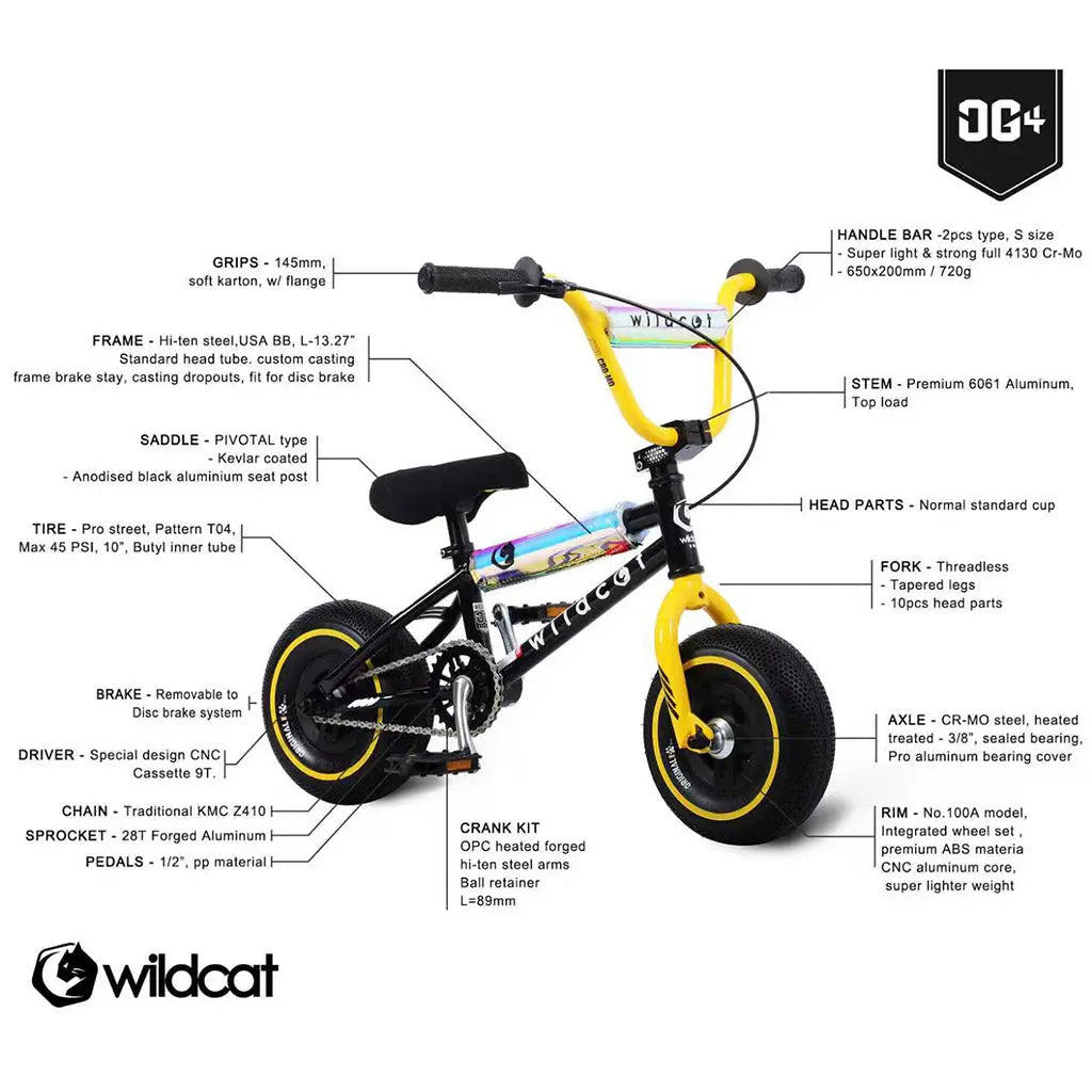 Wildcat Mini BMX OG4 Yellow