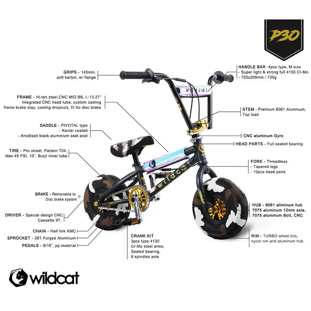 Wildcat Mini BMX OG4 Pro P30 Black