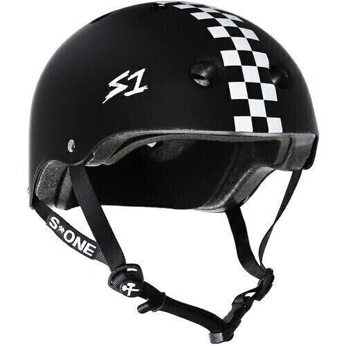 Black Retro Checkered Helmet